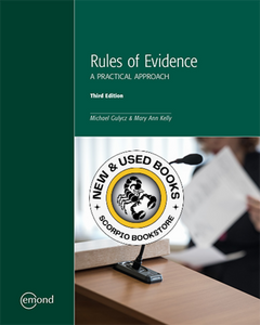 Rules of Evidence A Practical Approach 3rd Edition by Michael Gulycz 9781774621943 (USED:ACCEPTABLE) *AVAILABLE FOR NEXT DAY PICK UP* *TBC *SD2025a