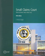Small Claims Court Procedure and Practice 5th Edition by S. Patricia Knight 9781772557954 (USED:ACCEPTABLE; highlights, markings, writings) *144g