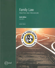 Load image into Gallery viewer, Family Law Practice and Procedure 6th Edition Volumes I and II by JoAnn Kurtz 9781774620342 (USED:VERYGOOD; minor highlights, writings) *144e
