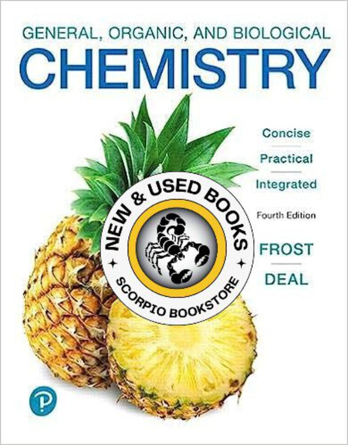 *PRE-ORDER, APPROX 4-6 BUSINESS DAYS* General, Organic, and Biological Chemistry 4th edition +Modified Mastering Chemistry with Pearson eText (24m) by Frost 9780135720769