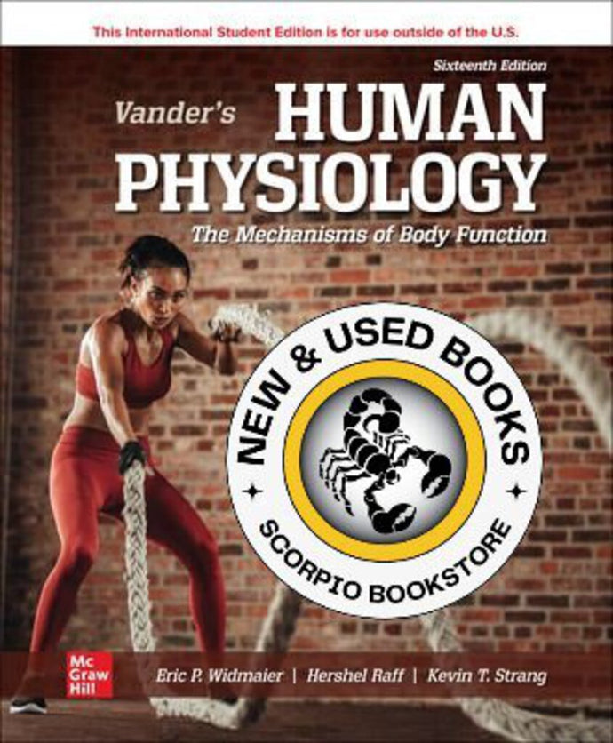 *PRE-ORDER, APPROX 7-10 BUSINESS DAYS* Vander's Human Physiology 16th Edition By Eric P. Widmaier 9781265131814 [ZZ]