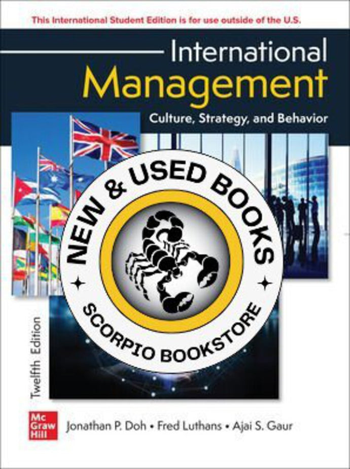 *PRE-ORDER, APPROX 7-10 BUSINESS DAYS* International Management Culture Strategy and Behavior 12th Edition By Fred Luthans 9781266097904 [ZZ]