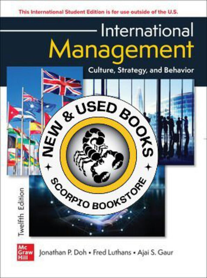 *PRE-ORDER, APPROX 7-10 BUSINESS DAYS* International Management Culture Strategy and Behavior 12th Edition +Connect By Fred Luthans 9781265427252 [ZZ]