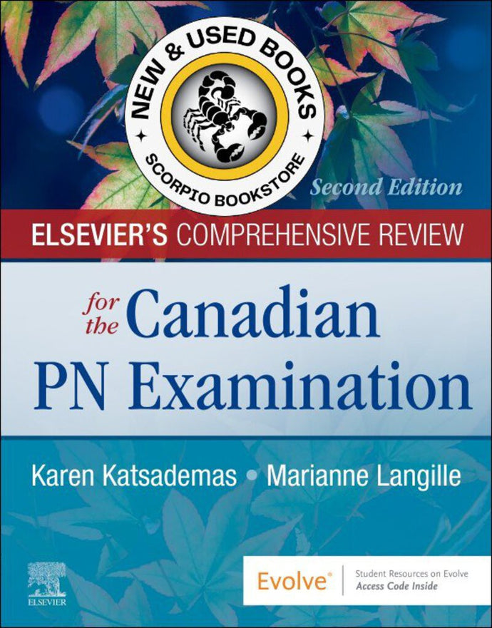 Elsevier's Comprehensive Review for the Canadian PN Examination 2nd edition by Karen Katsademas 9780323872669 (USED:GOOD; code inside is new) *AVAILABLE FOR NEXT DAY PICK UP* *Z325 [ZZ]
