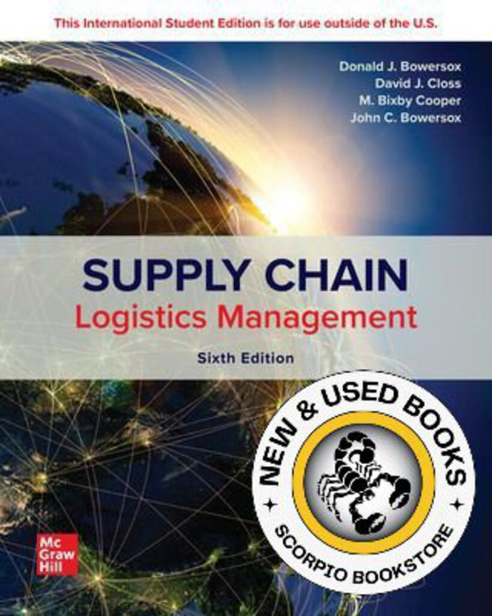 *PRE-ORDER, APPROX 7-10 BUSINESS DAYS* Supply Chain Logistics Management 6th Edition By Donald Bowersox 9781266134951