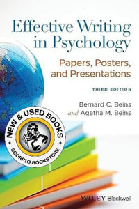 Effective Writing in Psychology 3rd edition by Bernard Beins 9781119722885 (USED:no signs of markings, liquid damage, see pic) *106e