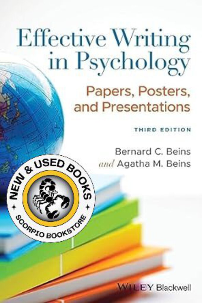 Effective Writing in Psychology 3rd edition by Bernard Beins 9781119722885 (USED:no signs of markings, liquid damage, see pic) *106e