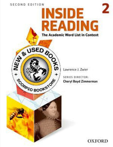*PRE-ORDER, APPROX 3-5 BUSINESS DAYS, may be backordered* Inside Reading 2nd edition Student Book Level 2 by Lawrence Zwier 9780194416283