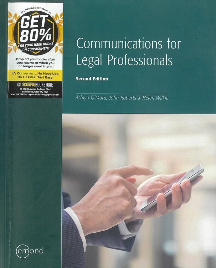 *PRE-ORDER, APPROX 2-3 BUSINESS DAYS* Communications for Legal Professionals 2nd Edition by O'Mara 9781772555059 *133a [ZZ]