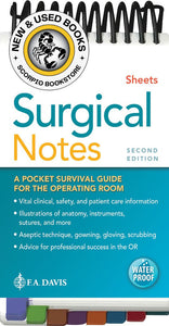 *PRE-ORDER, APPROX 2-3 BUSINESS DAYS* Surgical Notes 2nd edition by Susan D. Sheets 9780803694774
