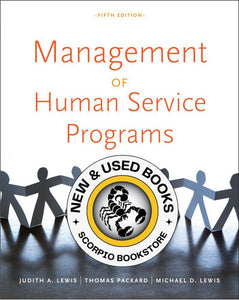 *PRE-ORDER, APPROX 4-6 BUSINESS DAYS* Management of Human Service Programs 5th edition By Judith A. Lewis 9780840034274