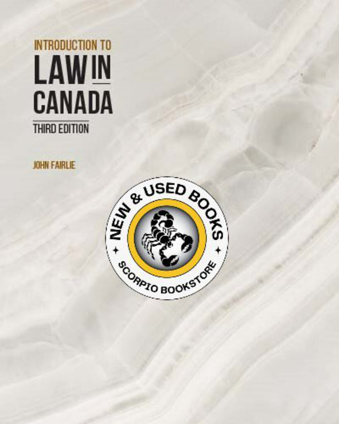 Introduction to Law in Canada 3rd Edition by John Fairlie 9781774623381 *143f [ZZ]