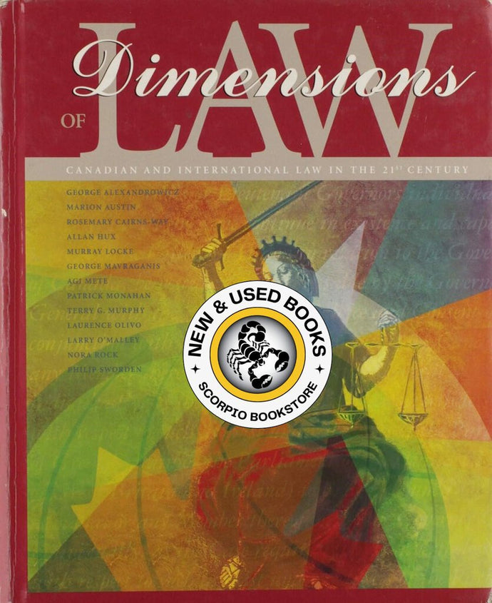 Dimensions of Law by George Alexandrowicz 9781552390870 (USED:ACCEPTABLE) *D21