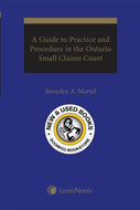 A Guide to Practice and Procedure in the Ontario Small Claims Court by Beverley A. Martel 9780433495611 (USED:VERYGOOD) *AVAILABLE FOR NEXT DAY PICK UP* *Z323 [ZZ]
