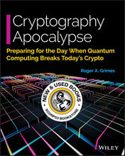 Load image into Gallery viewer, Cryptography Apocalypse by Roger A. Grimes 9781119618195 (USED:ACCEPTABLE; shows brown coffee stain at bottom, see pic) *AVAILABLE FOR NEXT DAY PICK UP* *Z319
