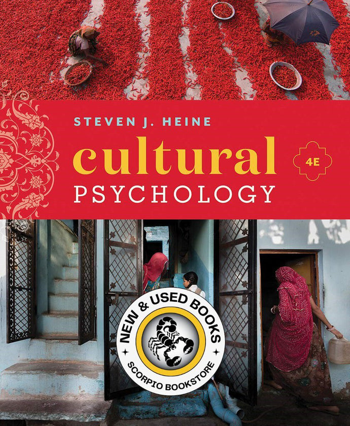 *PRE-ORDER, APPROX 2-3 BUSINESS DAYS* Cultural Psychology 4th Edition by Steven J. Heine 9780393644692