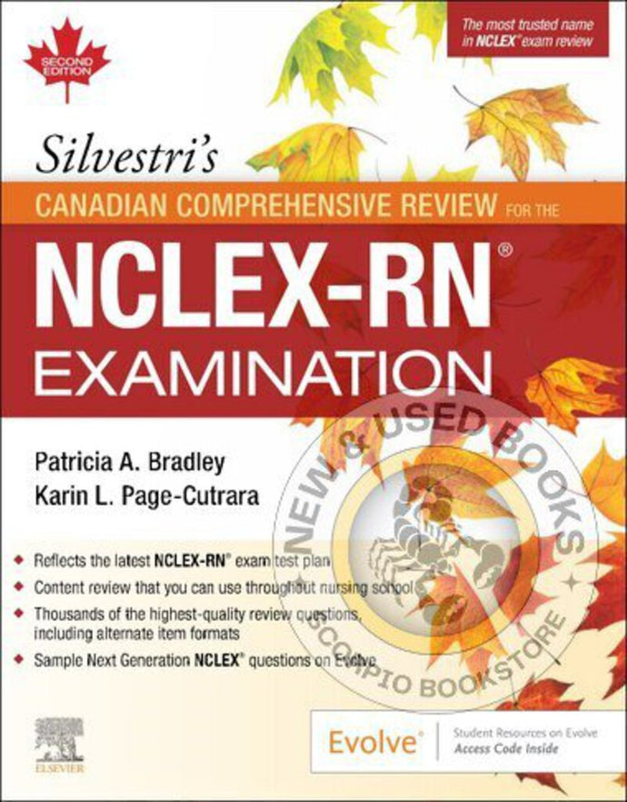 Elsevier's Canadian Comprehensive Review for the NCLEX-RN Examination 2nd Edition by Linda Anne Silvestri 9780323709385 (USED:ACCEPTABLE; shows wear; stain on bottom corner on spine) *AVAILABLE FOR NEXT DAY PICK UP* Z302 [ZZ]
