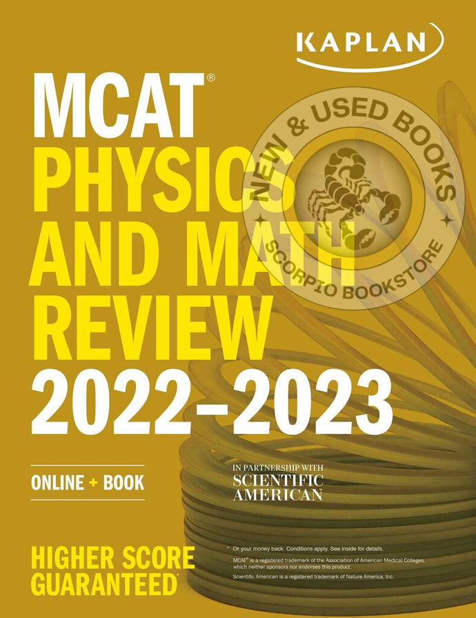 MCAT Physics and Math Review 2022-2023 by Kaplan Test Prep 9781506276731 (USED:ACCEPTABLE) *AVAILABLE FOR NEXT DAY PICK UP* *Z324
