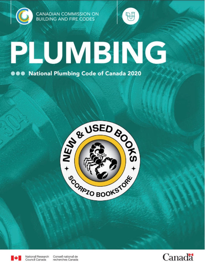 *PRE-ORDER, APPROX 2-3 BUSINESS DAYS* National Plumbing Code of Canada 2020 (PAPERBACK) *FINAL SALE* *38c