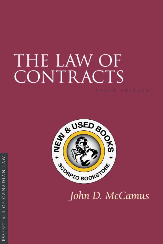 The Law of Contracts 3rd edition by John McCamus 9781552215531 *FINAL SALE* *35b [ZZ]