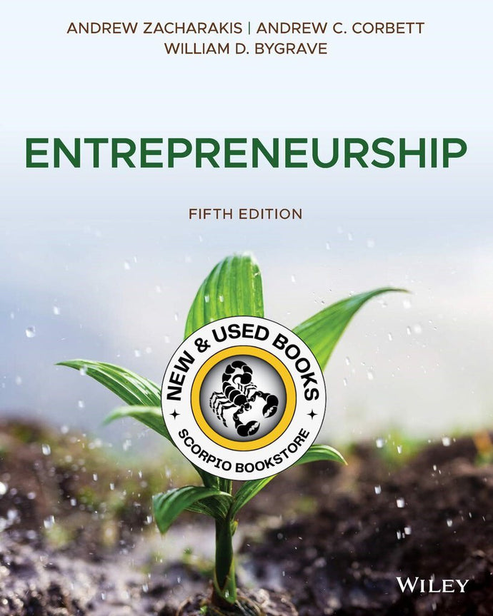 Entrepreneurship 5th Edition by Andrew Zacharakis 9781119563228 (USED:GOOD) *AVAILABLE FOR NEXT DAY PICK UP* *Z324 [ZZ]
