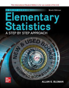 *PRE-ORDER, APPROX 7 BUSINESS DAYS* A Brief Version Elementary Statistics 9th Edition + Connect by Allan G. Bluman 9781266097621 [ZZ]