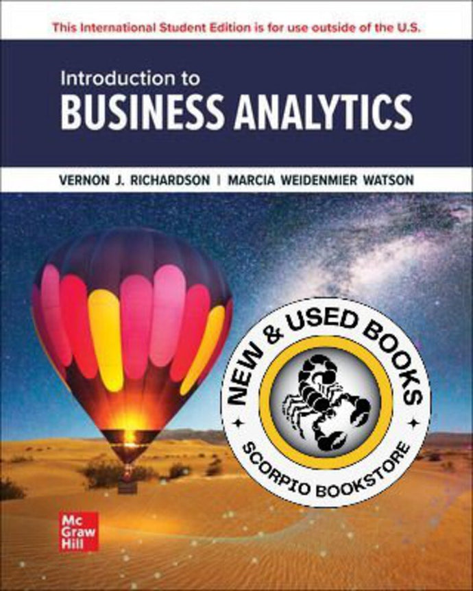 *PRE-ORDER, APPROX 7-10 BUSINESS DAYS* Introduction to Business Analytics + Connect by Vernon Richardson 9781265329983 *122c [ZZ]