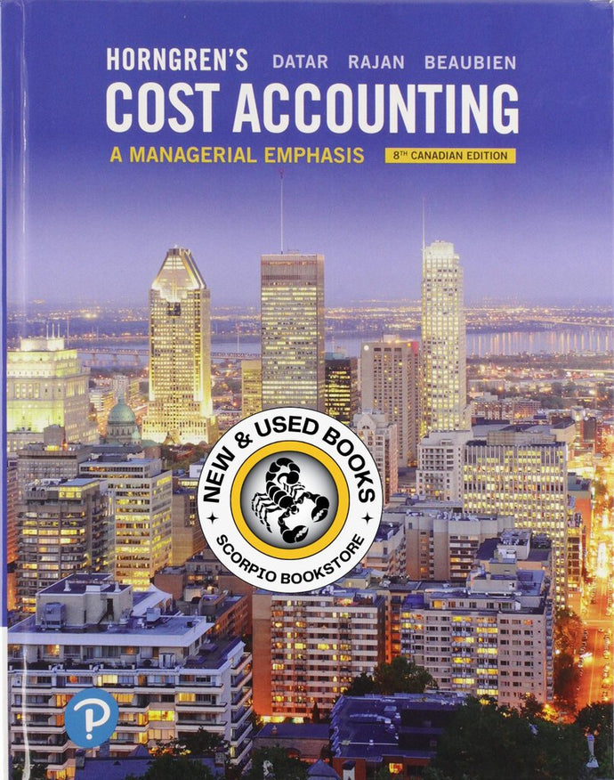 Horngren's Cost Accounting 8th Canadian Edition by Datar 9780134453736 (USED:VERYGOOD) *AVAILABLE FOR NEXT DAY PICK UP* *w500