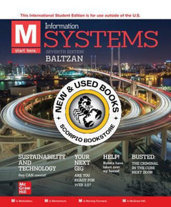 *PRE-ORDER, APPROX 7-10 BUSINESS DAYS* Information Systems 7th Edition by Paige Baltzan 9781266083488