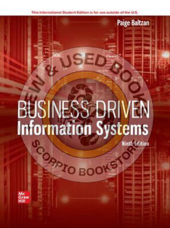 *PRE-ORDER, APPROX 7-10 BUSINESS DAYS* Business Driven Information Systems 9th Edition by Paige Baltzan 9781266869013