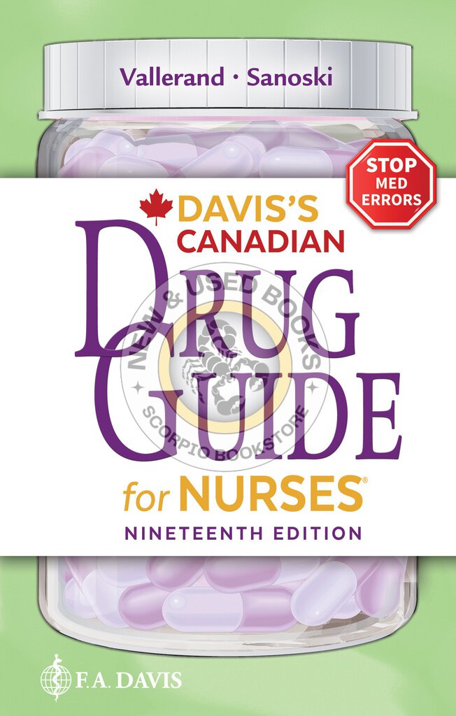 Davis's Canadian Drug Guide for Nurses 19th Edition by April Hazard Vallerand 9781719650052 *fr3 [ZZ]