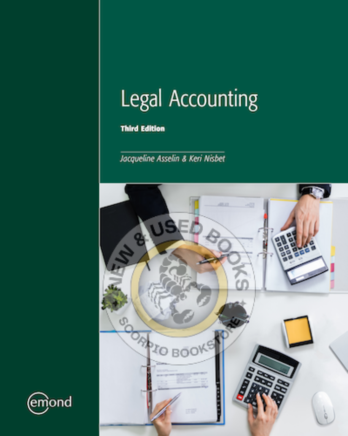 Legal Accounting 3rd Edition by Jacqueline Asselin 9781774624159 (USED:ACCEPTABLE; pen markings, writings, minor liquid damage on top) *141c
