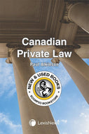 Canadian Private Law by Paul Atkinson 9780433502203 *SPECIAL PRICING* *FINAL SALE* *84f [ZZ]