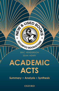 *PRE-ORDER, APPROX 3-5 BUSINESS DAYS* Academic Acts by Eric Henderson 9780190165673