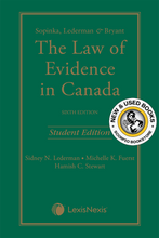 Load image into Gallery viewer, The Law of Evidence 6th Edition Student Edition by Sidney N. Lederman 9780433515685 (USED:GOOD; minor highlights, minor water damage) *85g
