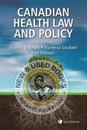 *PRE-ORDER, PENDING RESTOCK* Canadian Health Law and Policy 5th Edition by Joanna N. Erdman 9780433490319 *SPECIAL PRICING, FINAL SALE* *83g [ZZ]