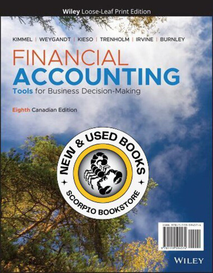 Financial Accounting 8th Canadian Edition by Paul Kimmel LOOSELEAF 9781119594574 *109e *SAN [ZZ]