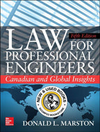 *PRE-ORDER, APPROX 7-10 BUSINESS DAYS* Law for Professional Engineers 5th edition by Donald L. Marston 9781260135909 [ZZ]