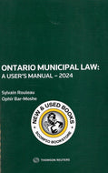 Ontario Municipal Law 2024 by Sylvain Rouleau 9781668713983 (USED:VERYGOOD) *AVAILABLE FOR NEXT DAY PICK UP* *Z323 [ZZ]