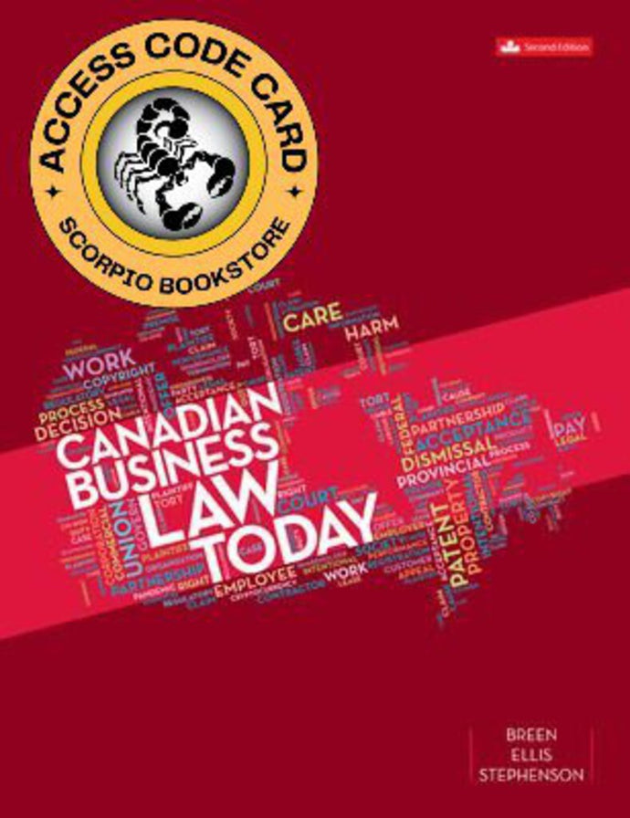 CONNECT CODE FOR Canadian Business Law Today 2nd Edition by Nancy M. Breen *FINAL SALE* *COURSE LINK FROM PROFESSOR REQUIRED*