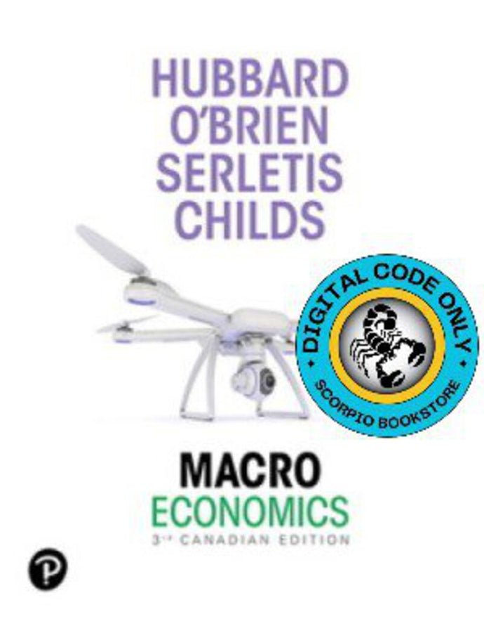 MyLab Economics with Pearson eText for Macroeconomics 3rd Canadian Edition by Hubbard DIGITAL ACCESS CODE 9780135660188 *FINAL SALE* *COURSE LINK FROM PROFESSOR REQUIRED*