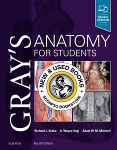 Gray's Anatomy for Students 4th Edition by Richard L. Drake 9780323393041 (USED:GOOD) *AVAILABLE FOR NEXT DAY PICK UP* *Z302 [ZZ]