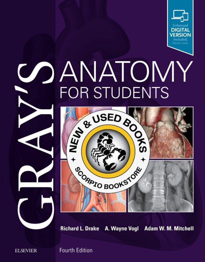 Gray's Anatomy for Students 4th Edition by Richard L. Drake 9780323393041 (USED:GOOD) *AVAILABLE FOR NEXT DAY PICK UP* *Z302 [ZZ]