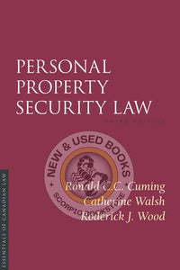 *PRE-ORDER 4-6 BUSINESS DAYS* Personal Property Security Law 3rd Edition by Ronald C. C. Cuming 9781552216286 *FINAL SALE*