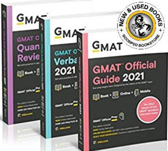 GMAT Official Guide 2021 Bundle (GMAT Official Guide, Verbal and Quantitative Review) 9781119689652 *AVAILABLE FOR NEXT DAY PICK UP* *wh18 *SAN [ZZ]