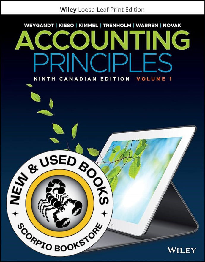 *PRE-ORDER, APPROX 7-10 BUSINESS DAYS* Accounting Principles Volume 1 9th Canadian Edition +WileyPLUS Next Gen Card (Vol 1 & Vol 2) Multi-Semester LOOSELEAF PKG by Weygandt 9781119984146