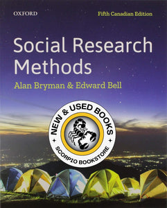 Social Research Methods 5th Canadian Edition by Alan Bryman 9780199029440 (USED:GOOD; highlights) *89d