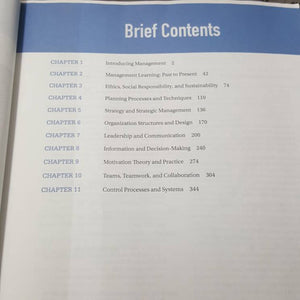 Principles of Management 3rd Canadian Edition BMGT152 Custom Humber by Schermerhorn 9781118997017 (USED:ACCEPTABLE;cosmetic wear, markings) *D16