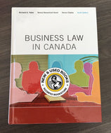 Business Law in Canada 10th Edition by Richard A. Yates 9780132164412 (USED:GOOD; highlights, writings, markings) *BC1