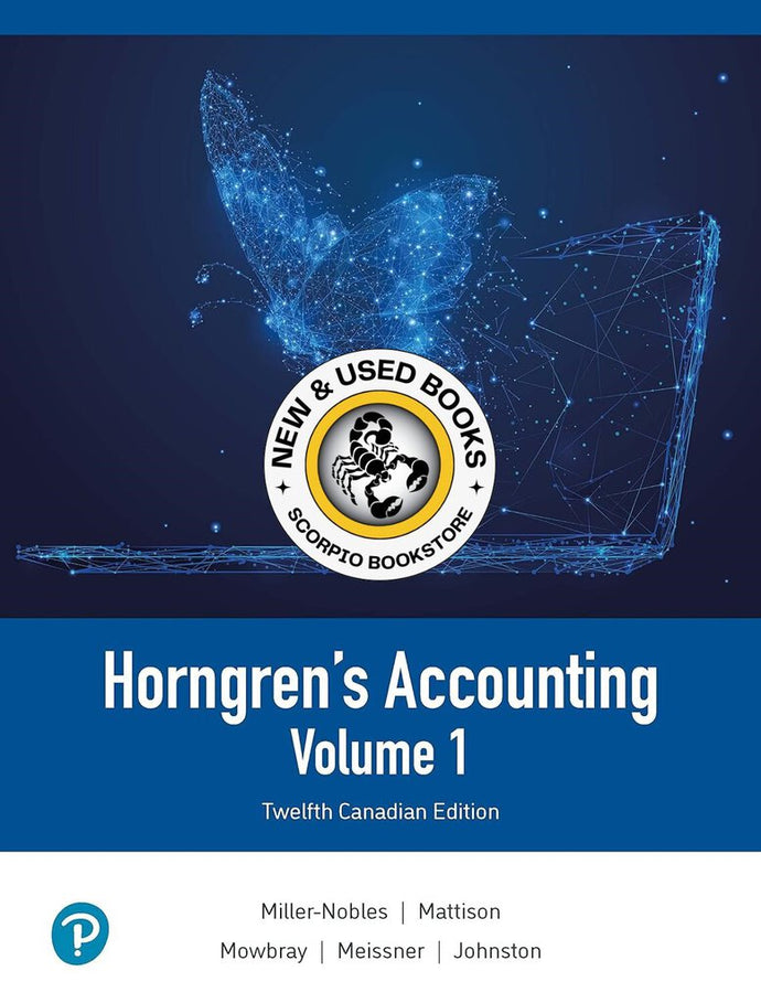 Horngren's Accounting Volume 1 12th Canadian Edition 9780136889663 (USED:GOOD) *A45